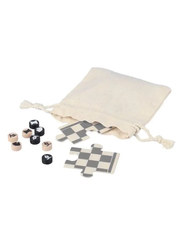 SET GIOCO SCACCHI E DAMA IN LEGNO HACK PUZZLE